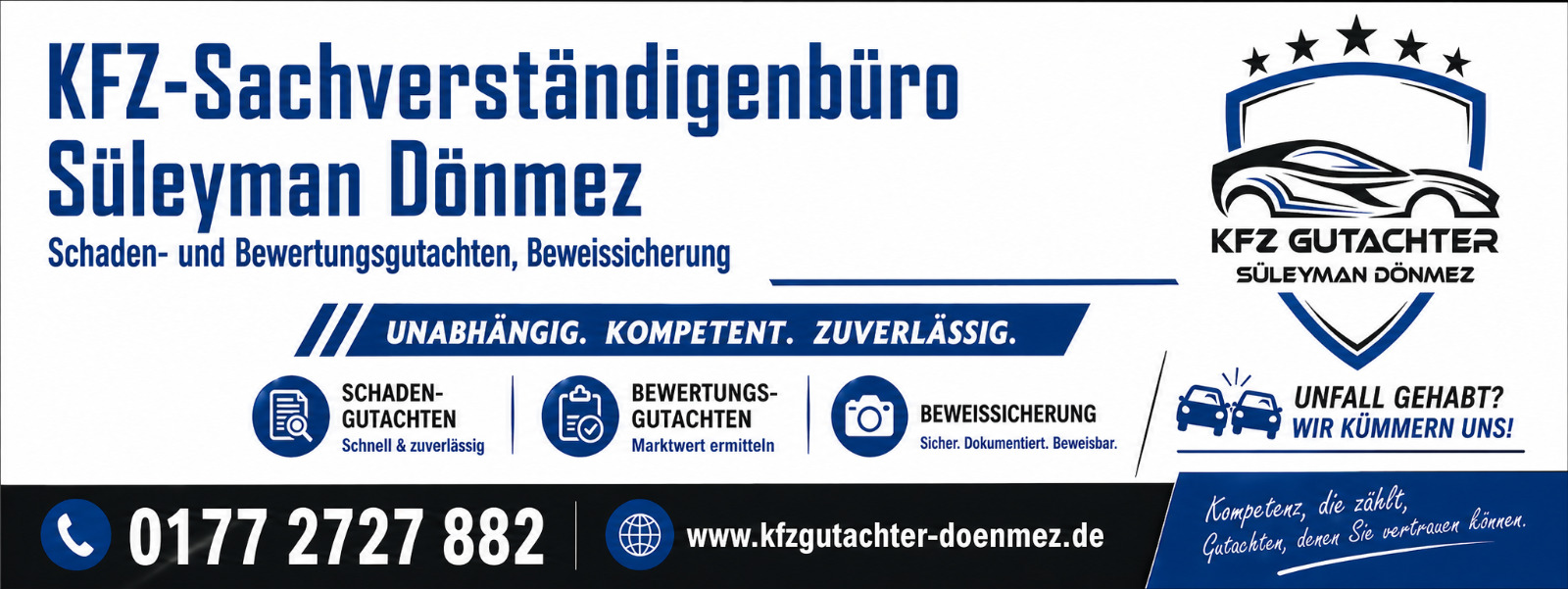 Süleyman Dönmez - Gutachter - KFZ Experte - WErkstatt - LAge - Bielefeld 